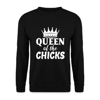Cadeaux de poulet Propriétaire de poulet - Sweat-shirt Unisexe - noir - Devant - Alina (178cm) & Michal (187cm)