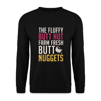 Cadeaux de poulet Propriétaire de poulet - Sweat-shirt Unisexe - noir - Devant - Alina (178cm) & Michal (187cm)