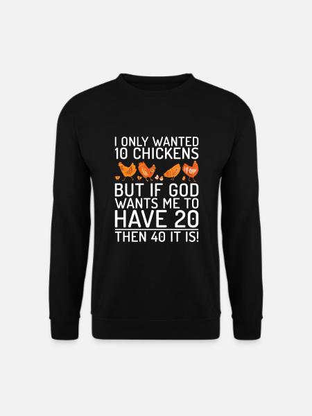Hühnchen Geschenke Hühnchen Besitzer - Unisex Pullover - Schwarz