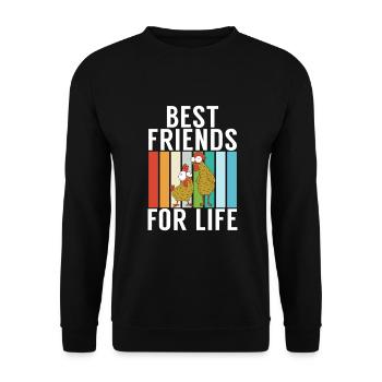 Cadeaux de poulet Propriétaire de poulet - Sweat-shirt Unisexe - noir - Devant - Alina (178cm) & Michal (187cm)
