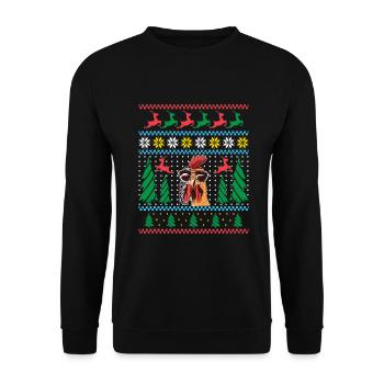 Cadeaux de poulet Propriétaire de poulet - Sweat-shirt Unisexe - noir - Devant - Alina (178cm) & Michal (187cm)