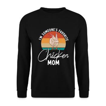Cadeaux de poulet Propriétaire de poulet - Sweat-shirt Unisexe - noir - Devant - Alina (178cm) & Michal (187cm)