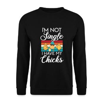 Cadeaux de poulet Propriétaire de poulet - Sweat-shirt Unisexe - noir - Devant - Alina (178cm) & Michal (187cm)