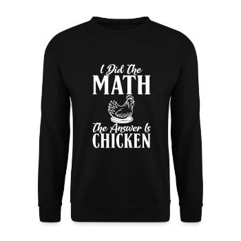 Cadeaux de poulet Propriétaire de poulet - Sweat-shirt Unisexe - noir - Devant - Alina (178cm) & Michal (187cm)