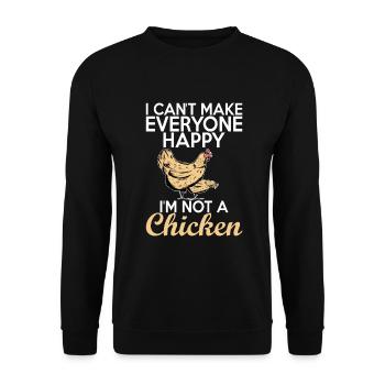 Cadeaux de poulet Propriétaire de poulet - Sweat-shirt Unisexe - noir - Devant - Alina (178cm) & Michal (187cm)