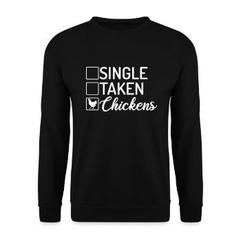 Cadeaux de poulet Propriétaire de poulet - Sweat-shirt Unisexe - noir - Devant - Alina (178cm) & Michal (187cm)
