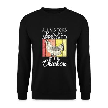Cadeaux de poulet Propriétaire de poulet - Sweat-shirt Unisexe - noir - Devant - Alina (178cm) & Michal (187cm)