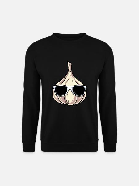 Knoblauch Knoblauchbrot Geschenk - Unisex Pullover - Schwarz