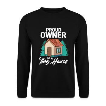 Tiny House - Unisex Pullover - Schwarz - Vorne - Alina (178cm) & Michal (187cm)