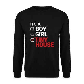 Tiny House - Unisex Pullover - Schwarz - Vorne - Alina (178cm) & Michal (187cm)