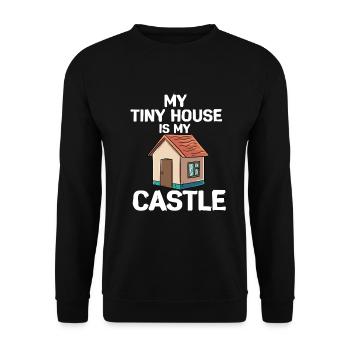 Tiny House - Unisex Pullover - Schwarz - Vorne - Alina (178cm) & Michal (187cm)