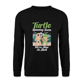 Turtle Owner Gift Turtle Lover - Unisex Sweatshirt - black - Front - Alina (178cm) & Michal (187cm)