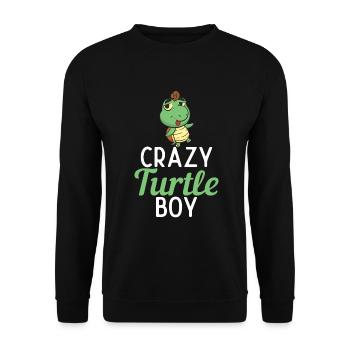 Turtle Owner Gift Turtle Lover - Unisex Sweatshirt - black - Front - Alina (178cm) & Michal (187cm)