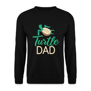 Turtle Owner Gift Turtle Lover - Unisex Sweatshirt - black - Front - Alina (178cm) & Michal (187cm)