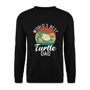 Turtle Owner Gift Turtle Lover - Unisex Sweatshirt - black - Front - Alina (178cm) & Michal (187cm)