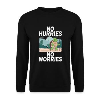 Turtle Owner Gift Turtle Lover - Unisex Sweatshirt - black - Front - Alina (178cm) & Michal (187cm)