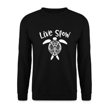 Turtle Owner Gift Turtle Lover - Unisex Sweatshirt - black - Front - Alina (178cm) & Michal (187cm)