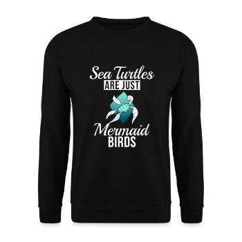Turtle Owner Gift Turtle Lover - Unisex Sweatshirt - black - Front - Alina (178cm) & Michal (187cm)