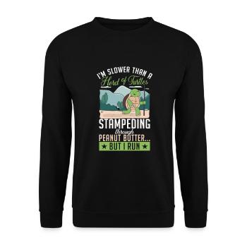 Turtle Owner Gift Turtle Lover - Unisex Sweatshirt - black - Front - Alina (178cm) & Michal (187cm)