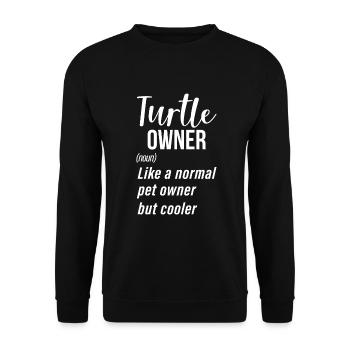Turtle Owner Gift Turtle Lover - Unisex Sweatshirt - black - Front - Alina (178cm) & Michal (187cm)