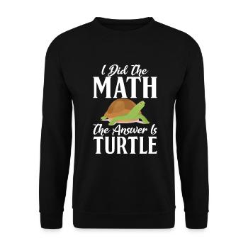 Turtle Owner Gift Turtle Lover - Unisex Sweatshirt - black - Front - Alina (178cm) & Michal (187cm)