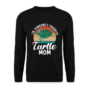 Turtle Owner Gift Turtle Lover - Unisex Sweatshirt - black - Front - Alina (178cm) & Michal (187cm)