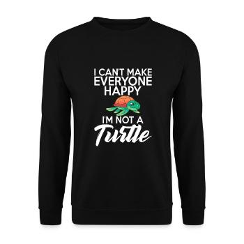 Turtle Owner Gift Turtle Lover - Unisex Sweatshirt - black - Front - Alina (178cm) & Michal (187cm)