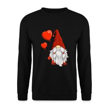 Saint-Valentin Les couples nains des cœurs - Sweat-shirt Unisexe - noir - Devant - Alina (178cm) & Michal (187cm)