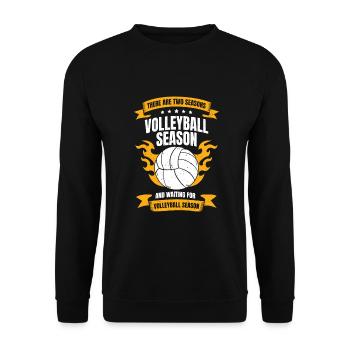 Drôle de joueur de volleyball Cadeau d’entraîneur de saison - Sweat-shirt Unisexe - noir - Devant - Alina (178cm) & Michal (187cm)