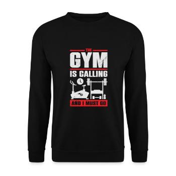 Le gymnase m’appelle et je dois y aller - Sweat-shirt Unisexe - noir - Devant - Alina (178cm) & Michal (187cm)