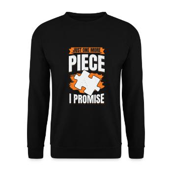 Juste une pièce de plus que je promets à Puzzle Lover Gift - Sweat-shirt Unisexe - noir - Devant - Alina (178cm) & Michal (187cm)