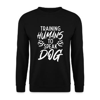 Dog Owner Gift Dog Lover - Unisex Sweatshirt - black - Front - Alina (178cm) & Michal (187cm)