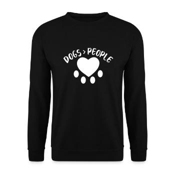 Dog Owner Gift Dog Lover - Unisex Sweatshirt - black - Front - Alina (178cm) & Michal (187cm)