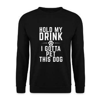 Dog Owner Gift Dog Lover - Unisex Sweatshirt - black - Front - Alina (178cm) & Michal (187cm)