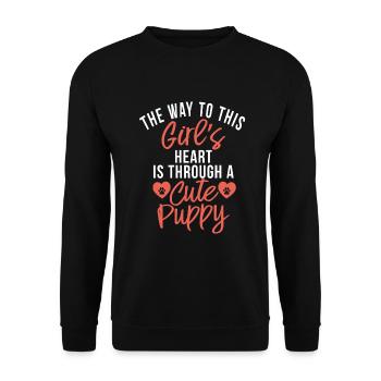 Dog Owner Gift Dog Lover - Unisex Sweatshirt - black - Front - Alina (178cm) & Michal (187cm)