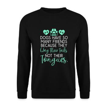 Dog Owner Gift Dog Lover - Unisex Sweatshirt - black - Front - Alina (178cm) & Michal (187cm)