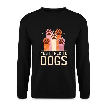 Dog Owner Gift Dog Lover - Unisex Sweatshirt - black - Front - Alina (178cm) & Michal (187cm)