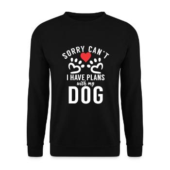 Dog Owner Gift Dog Lover - Unisex Sweatshirt - black - Front - Alina (178cm) & Michal (187cm)