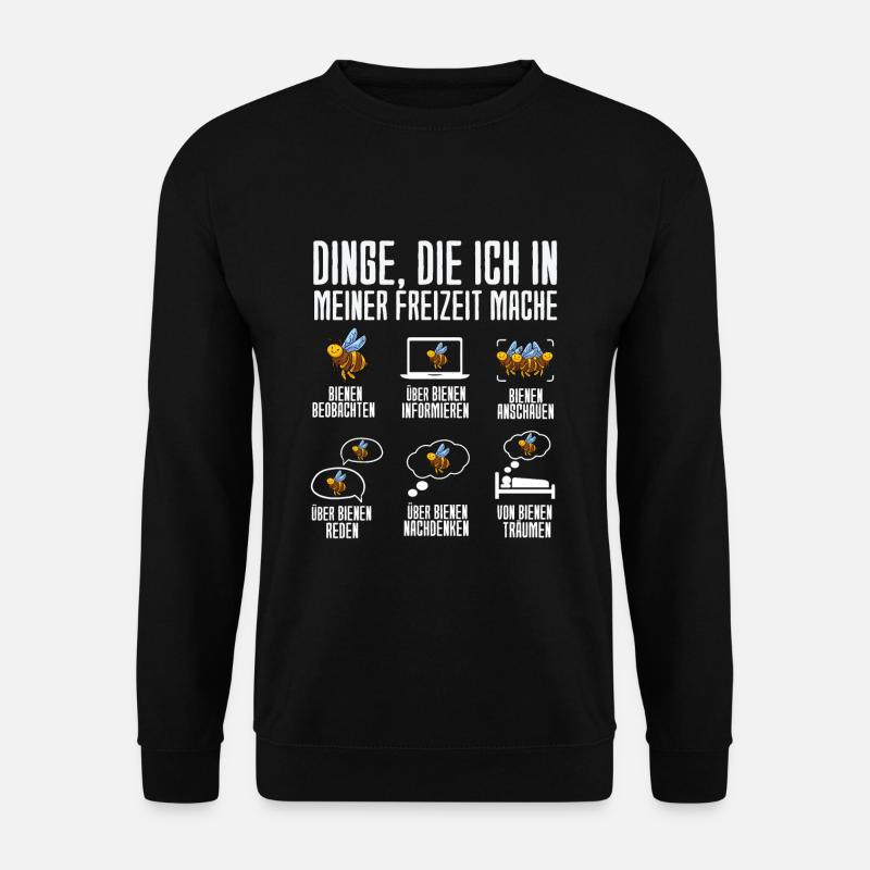 Dinge Die Ich In Meiner Freizeit Mache Bienen - Unisex Pullover - Schwarz