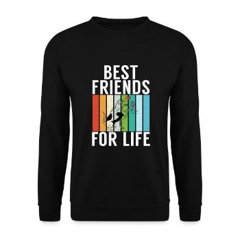 Dog Owner Gift Dog Lover - Unisex Sweatshirt - black - Front - Alina (178cm) & Michal (187cm)