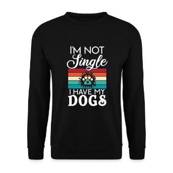 Dog Owner Gift Dog Lover - Unisex Sweatshirt - black - Front - Alina (178cm) & Michal (187cm)
