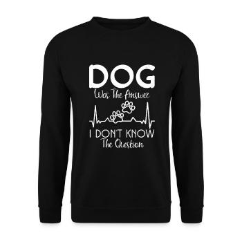 Dog Owner Gift Dog Lover - Unisex Sweatshirt - black - Front - Alina (178cm) & Michal (187cm)
