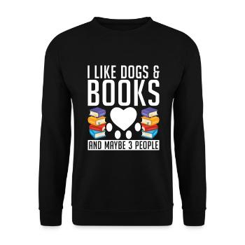 Dog Owner Gift Dog Lover - Unisex Sweatshirt - black - Front - Alina (178cm) & Michal (187cm)