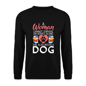 Dog Owner Gift Dog Lover - Unisex Sweatshirt - black - Front - Alina (178cm) & Michal (187cm)