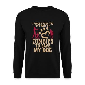 Dog Owner Gift Dog Lover - Unisex Sweatshirt - black - Front - Alina (178cm) & Michal (187cm)