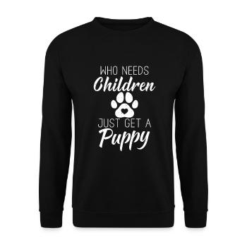 Dog Owner Gift Dog Lover - Unisex Sweatshirt - black - Front - Alina (178cm) & Michal (187cm)