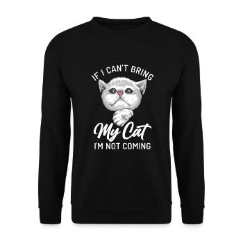 Cadeau Chat Propriétaire Chat Cadeau - Sweat-shirt Unisexe - noir - Devant - Alina (178cm) & Michal (187cm)