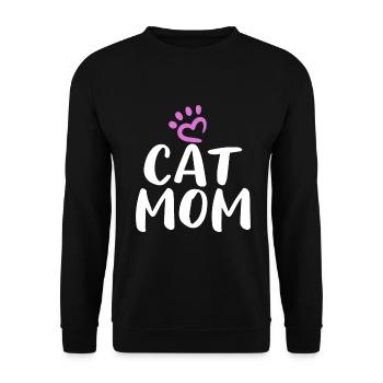 Gift Cat Owner Cat Gift - Unisex Sweatshirt - black - Front - Alina (178cm) & Michal (187cm)