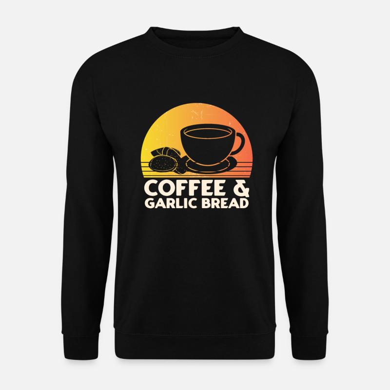 Knoblauch Knoblauchbrot Essen Geschenk - Unisex Pullover - Schwarz