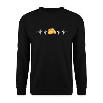 Ail Ail Pain Pain Cadeau alimentaire - Sweat-shirt Unisexe - noir - Devant - Alina (178cm) & Michal (187cm)